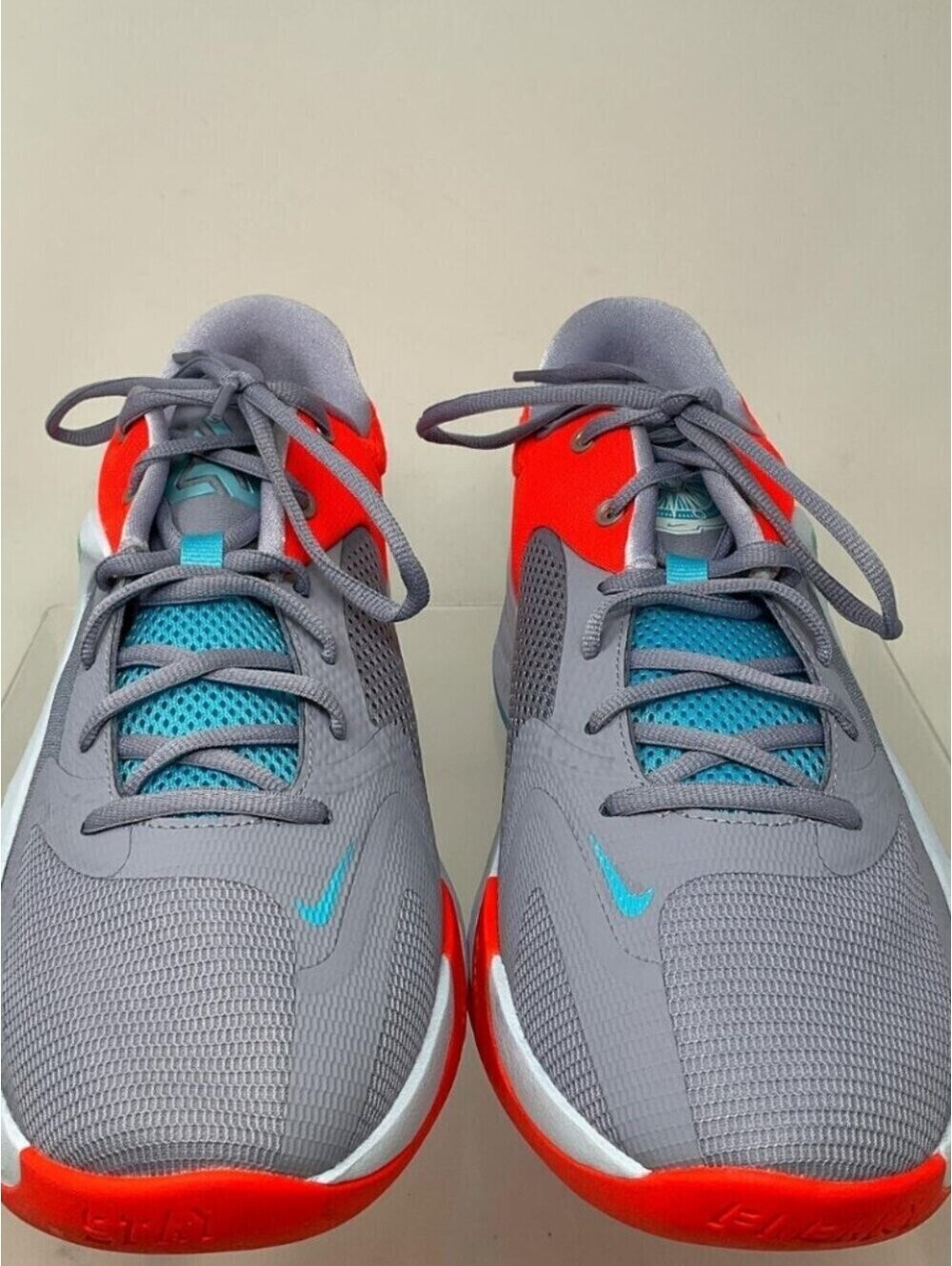 Nike Zoom Freak 4 Enamel Green University Red Blue Lightning Shoes Size 10